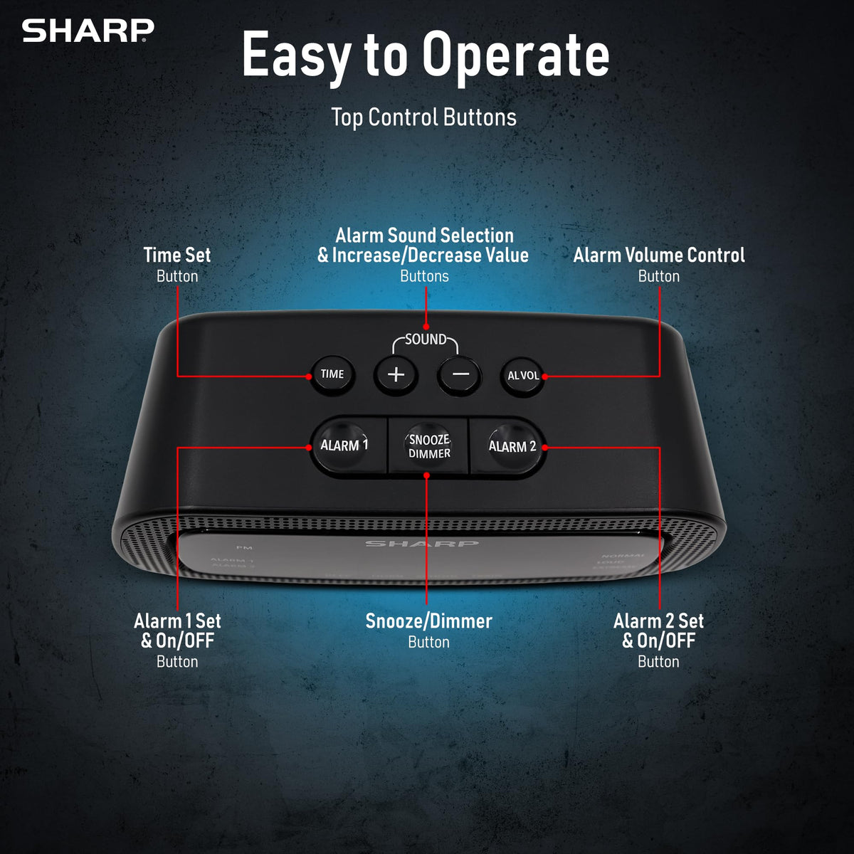 Sharp Shockwave beep tone provides a reliable, clear wake-up cue.