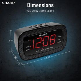 Sharp Shockwave LED display brightness levels improve night viewing.