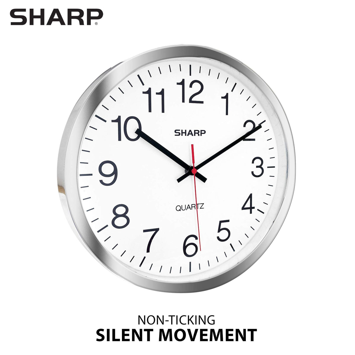 Sharp silent sweep movement ensures no ticking disruption in bedrooms or offices.
