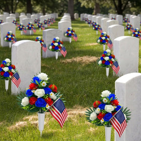 SharpRealm Memorial Day grave decor enhances respectful remembrance.