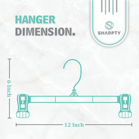 Sharpty closet hanger with 360-degree swivel for flexible, easy hanging.