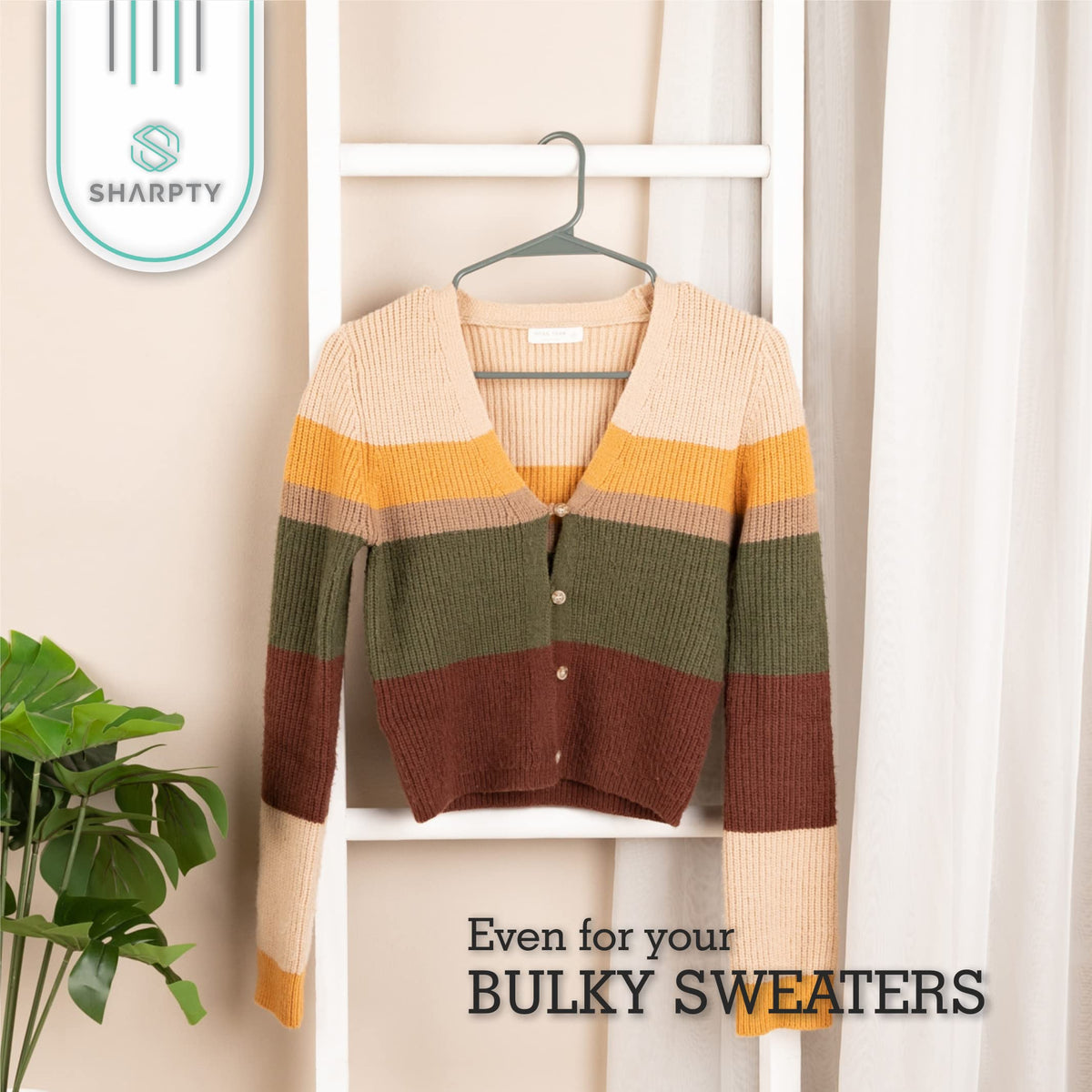 Sharpty fabric-friendly finish avoids creases on delicate fabrics