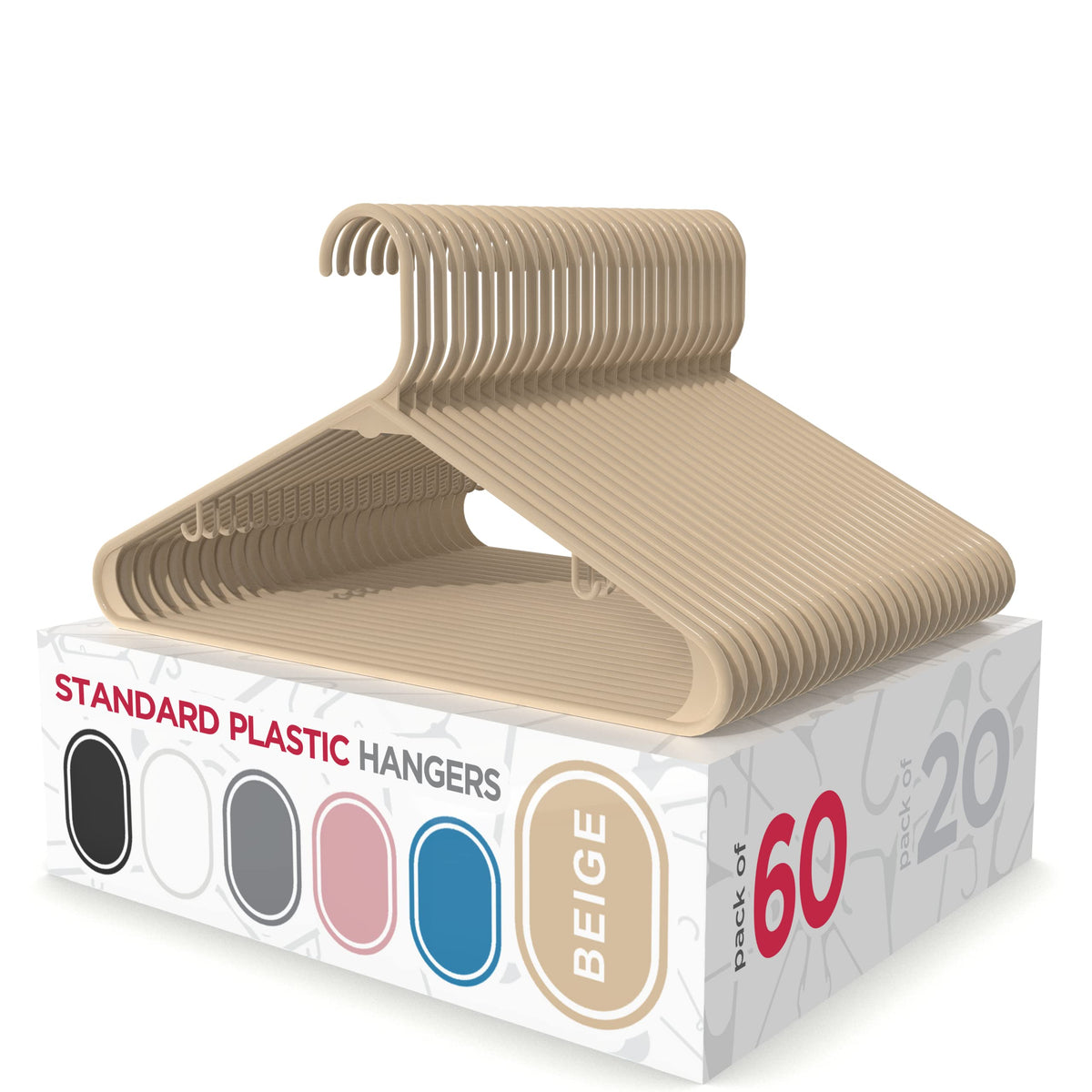 Sharpty beige shirt hanger with smooth edges for clothes and snag prevention.