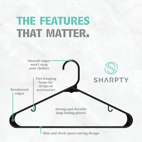 Sharpty closet organization hanger in black helps tidy spaces