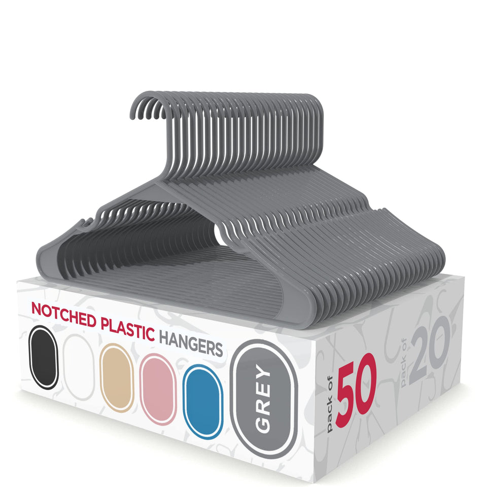 Sharpty plastic hanger with notches keeps straps secure and garments neat