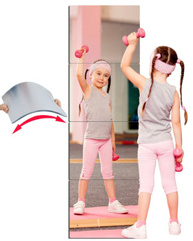 SHATTER MIRROS unbreakable acrylic mirror tile, 12x12 inches, ideal for kid-safe play areas.
