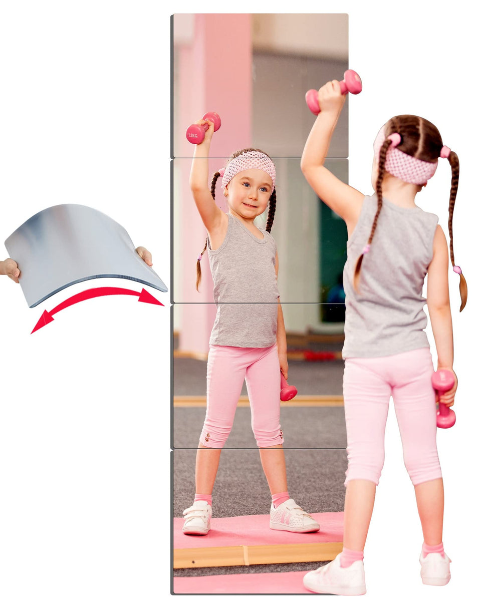 SHATTER MIRROS unbreakable acrylic mirror tile, 12x12 inches, ideal for kid-safe play areas.