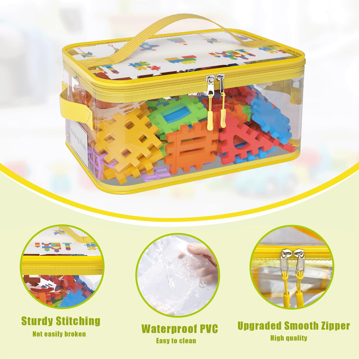 Shcsdr versatile storage bags suit blocks, dolls, books, and crafts.