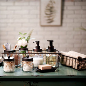 SheeChung apothecary jar stores cotton balls with style