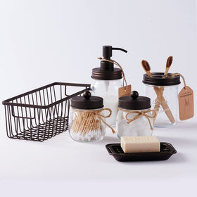 SheeChung apothecary jar stores cotton swabs neatly
