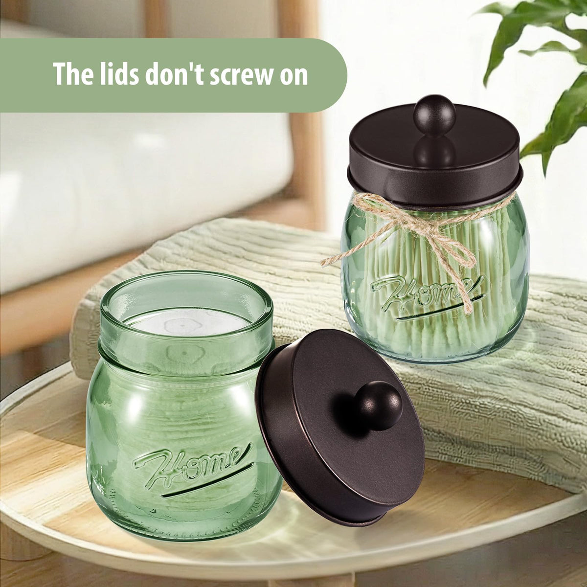 SheeChung green mason jar soap dish with draining rack keeps soap dry