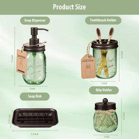 SheeChung green mason jar toilet paper basket adds rustic storage to any bath