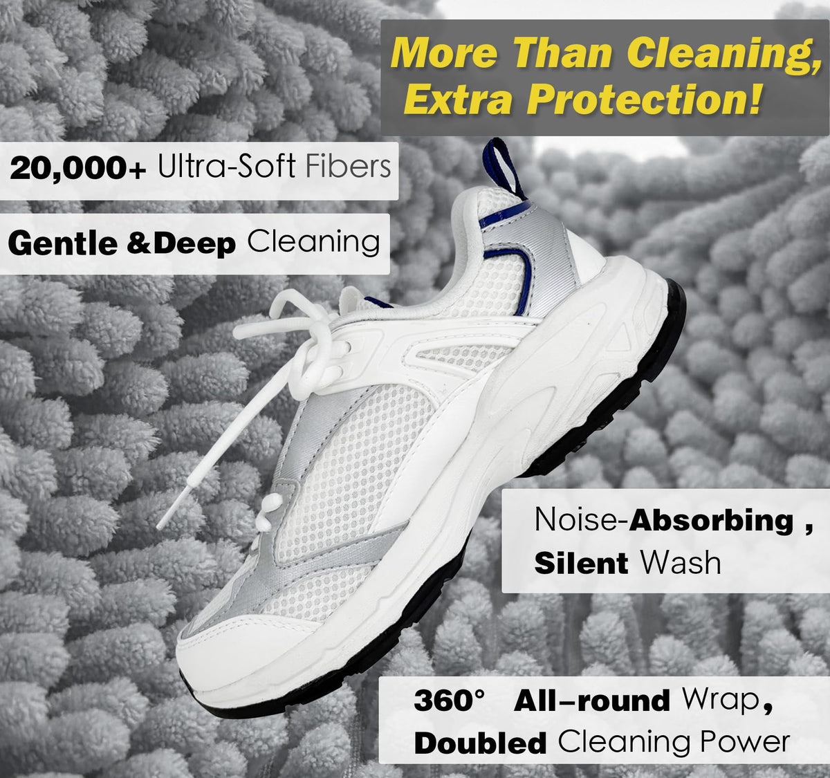 SHEELA HO shoe wash bag open zipper reveals easy load and gentle care for footwear
