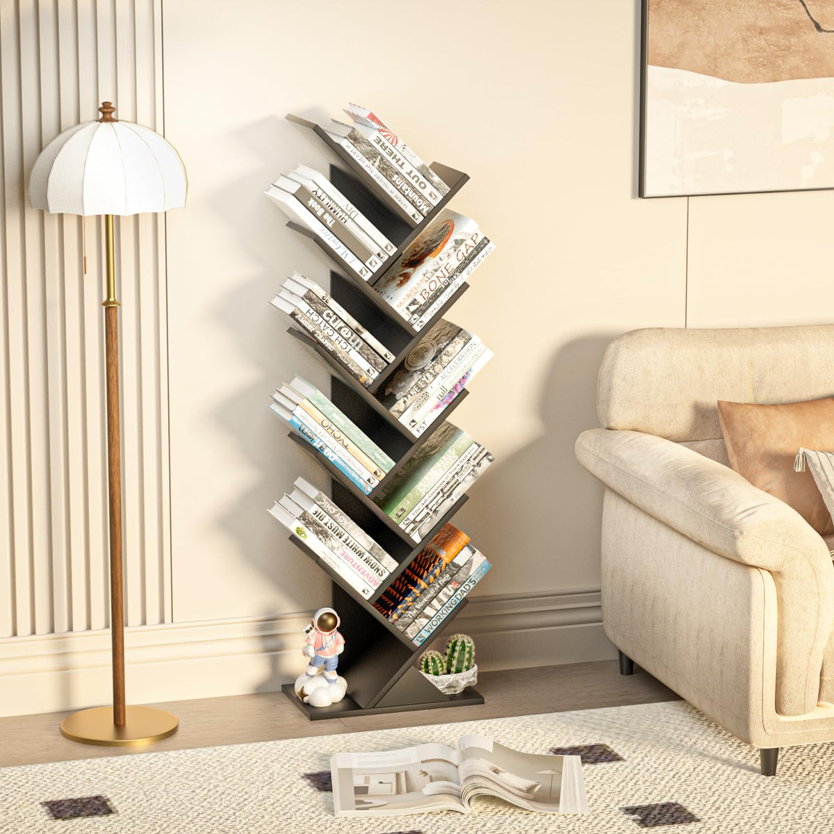 SHEEPAM anti-tip tree shelf ensuring stable placement