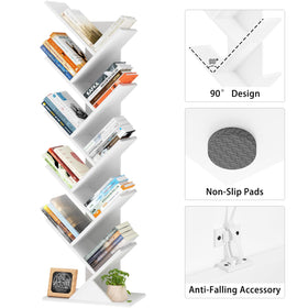 SHEEPAM floor-standing shelf suits living rooms and home offices.