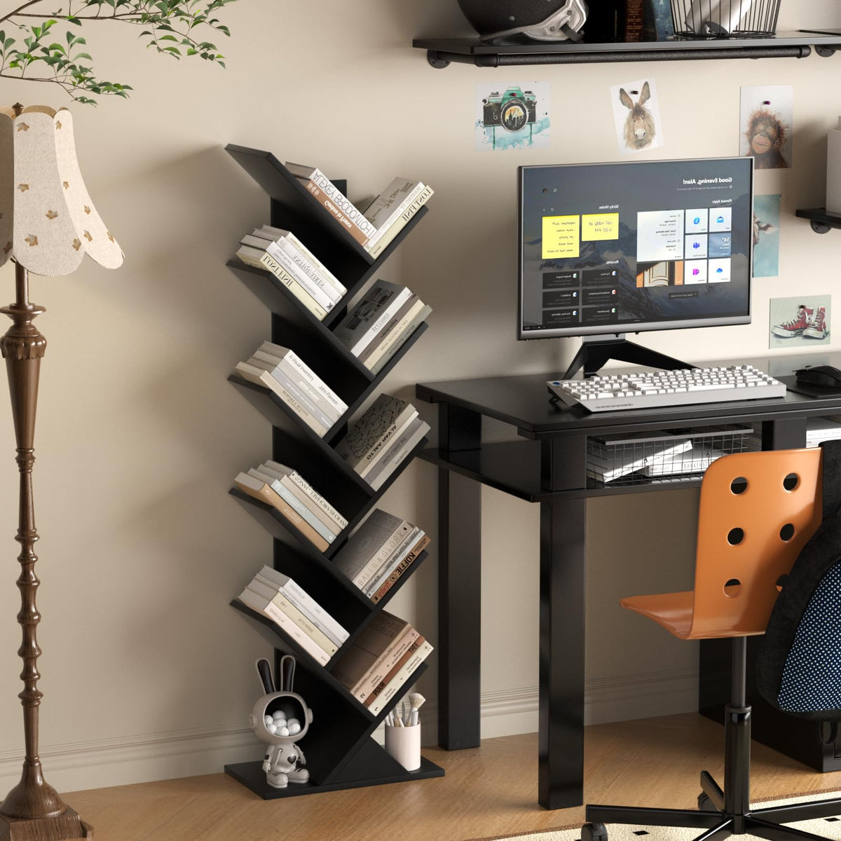 SHEEPAM durable wooden bookcase designed for everyday use
