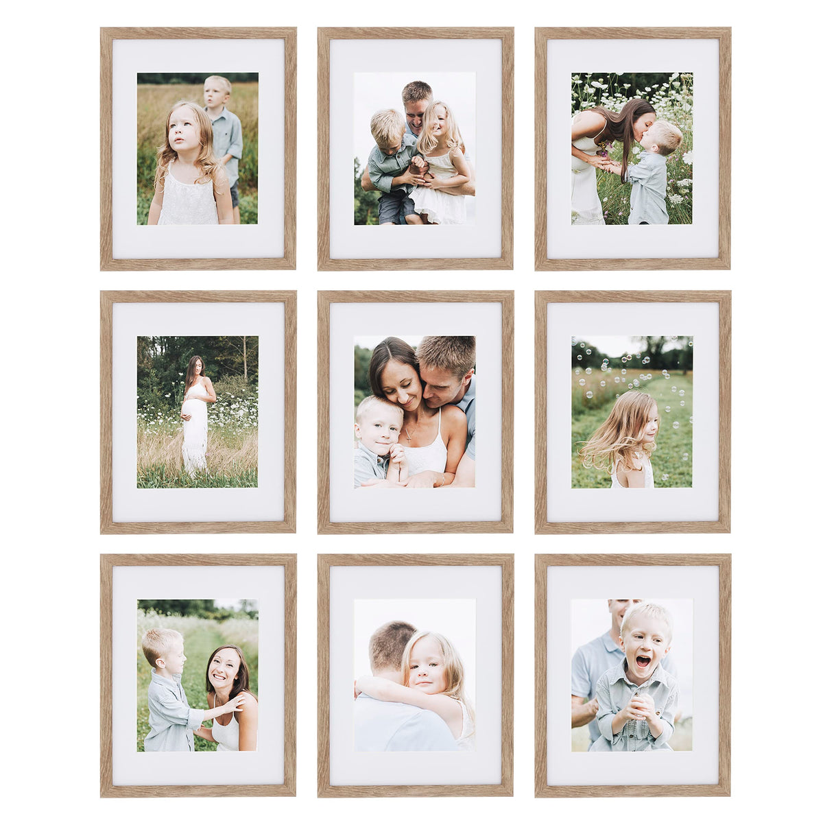 Sheffield Home gallery wall frame set 11x14 light natural ready to frame memories.