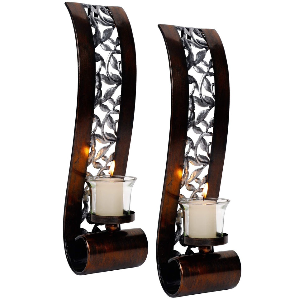 Shelving Solution wall sconce with openwork silhouette adds ambient charm