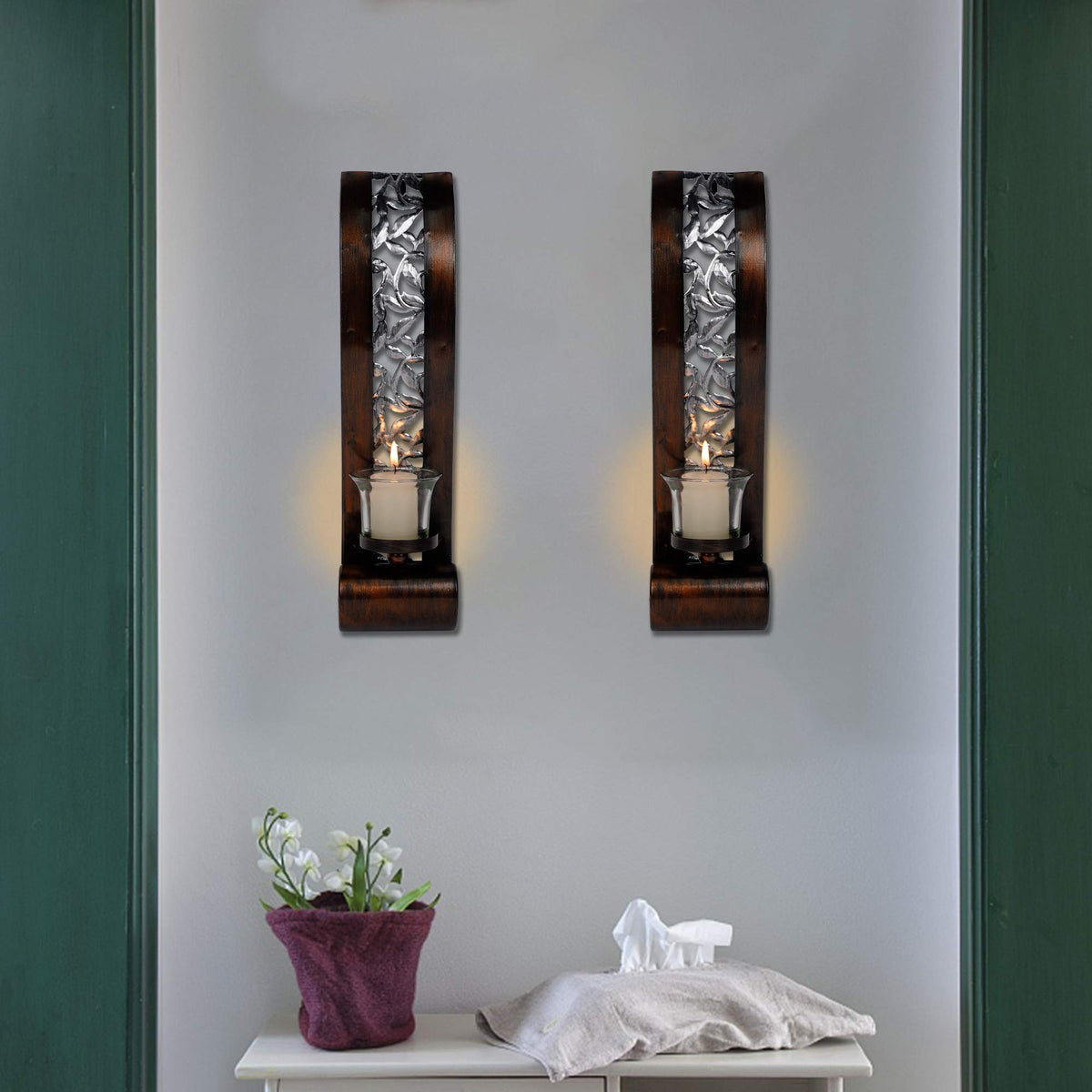 Shelving Solution wall sconce includes simple wall-mount hardware for quick setup