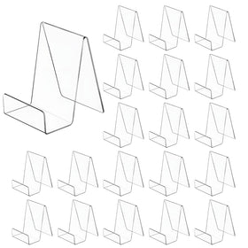 SHENLIU clear book stand 20-pack keeps items visible and organized