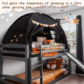 Sherilyn bed tent on the floor offers a versatile play space.