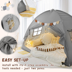 Sherilyn Bed Tent light-dimming feature helps mornings feel calmer and more private