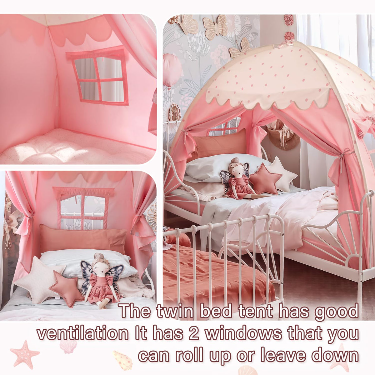 Sherilyn floor tent mode offers a playful hideaway during playtime.
