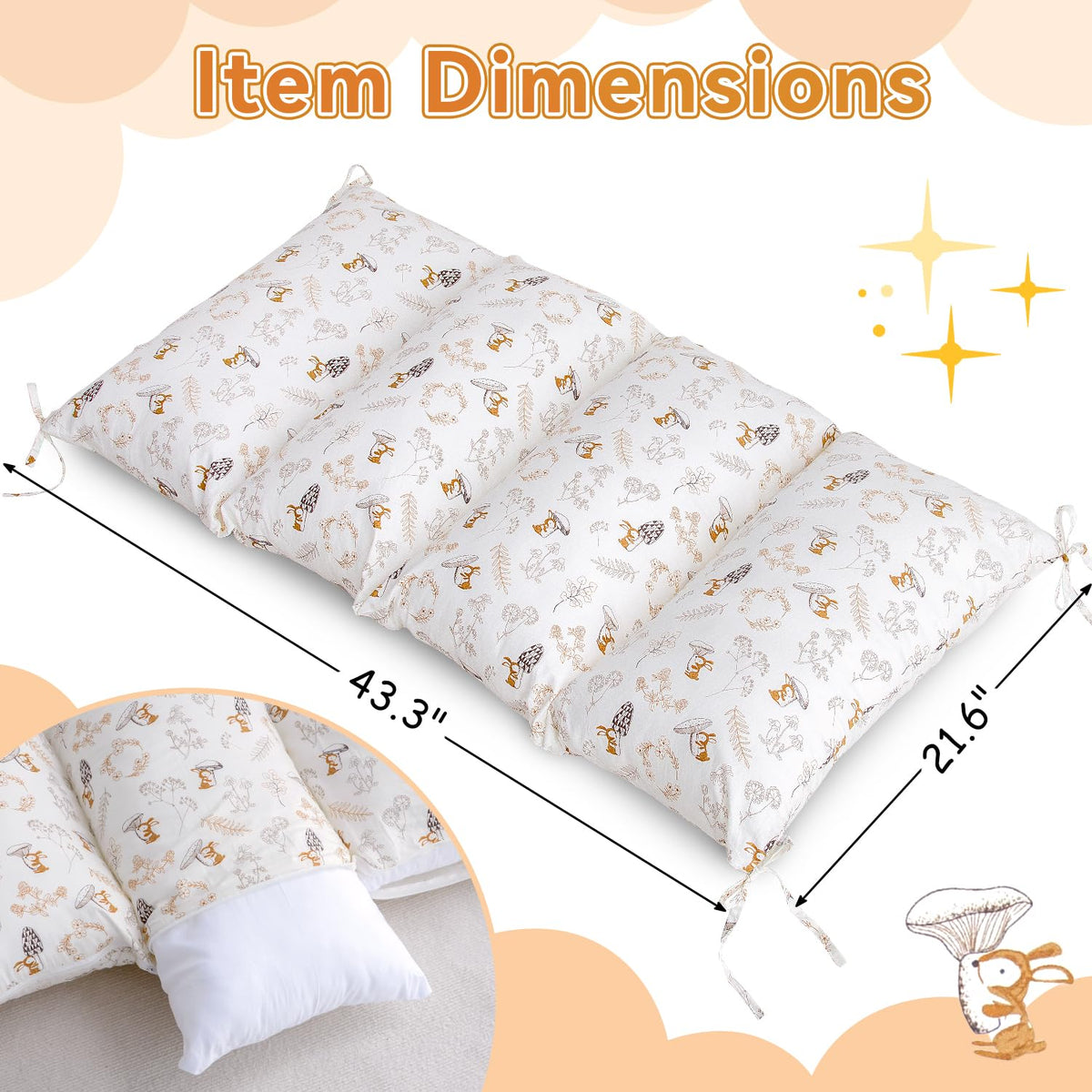 Sherilyn four-pocket design keeps pillows organized and easy to fill