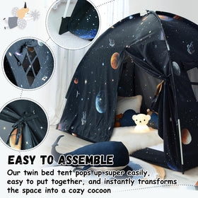 Galaxy Tent used as a floor tent for imaginative play and quiet time.