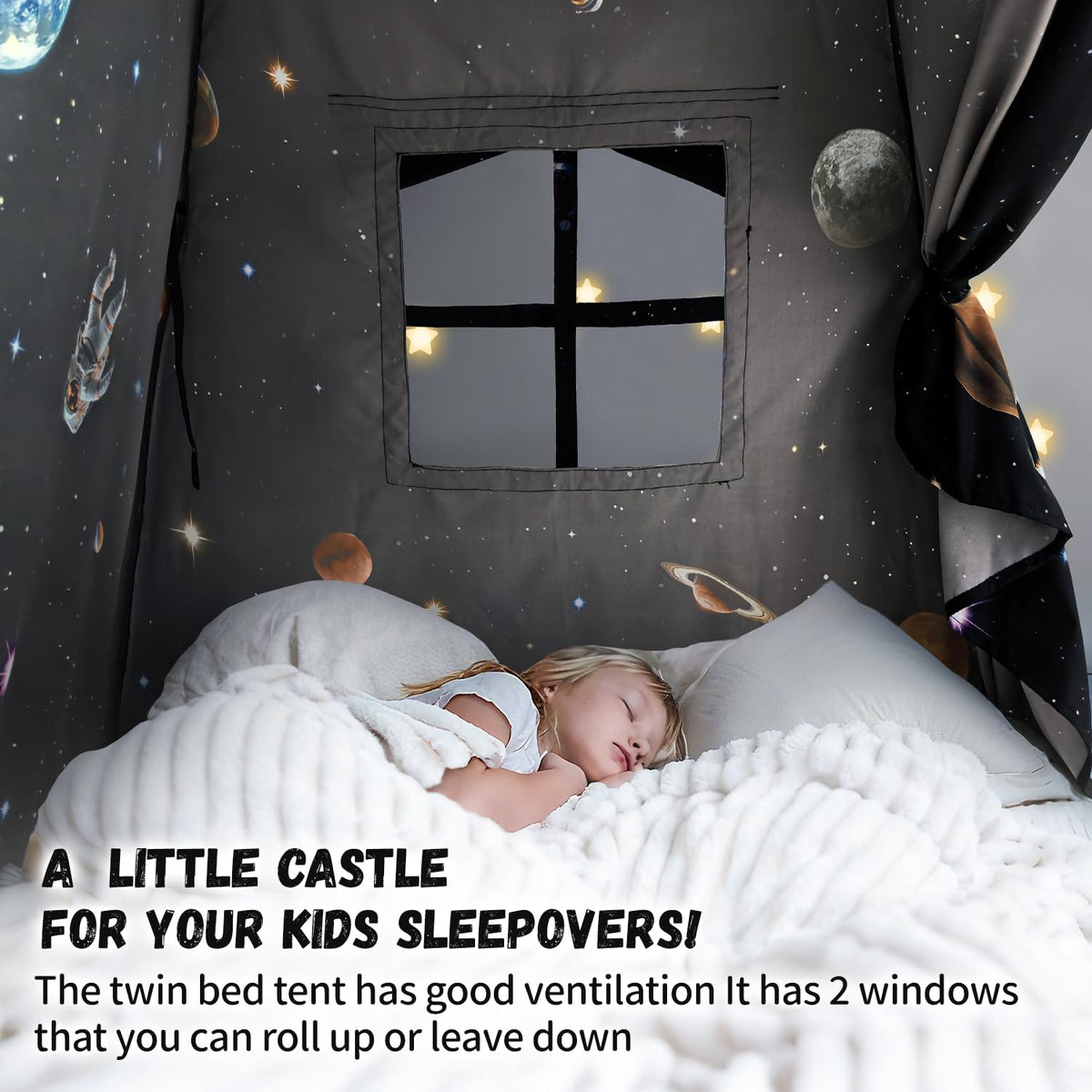 Galaxy Tent makes a gift-ready privacy retreat for kids and fans of imaginative spaces.