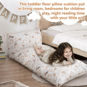 Sherilyn kids bed floor pillow supports lounging in bedrooms and playrooms