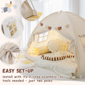 Sherilyn canopy tent privacy and airflow create a cozy retreat.