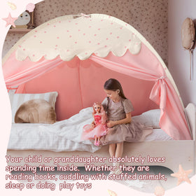 Sherilyn twin tent provides private space without blocking light or airflow.