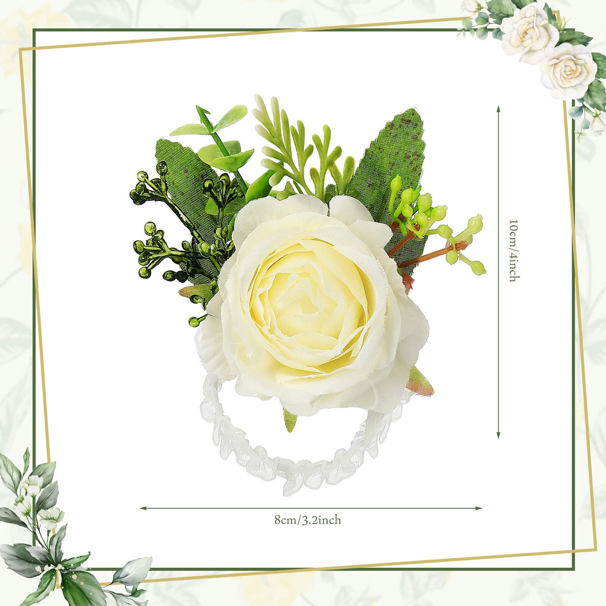 Sherr delicate rose details on wristlet for bridesmaids