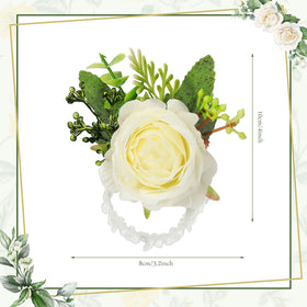 Sherr delicate rose details on wristlet for bridesmaids