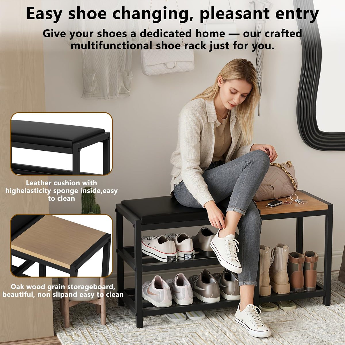 SHGJYANDF boot storage compartment separates boots from daily footwear