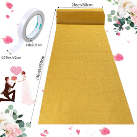 Close-up of Shihanee glitter surface reflecting light on the runner