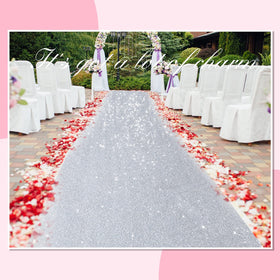 Shihanee prom or party aisle runner adds festive shimmer to entrances