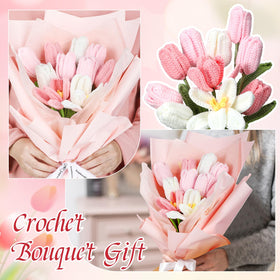 Shihanee tulip crochet flowers are allergen-free with odor-free yarn for sensitive spaces.