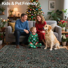Shinefly bedroom floral rug adds warmth and comfort to intimate spaces.