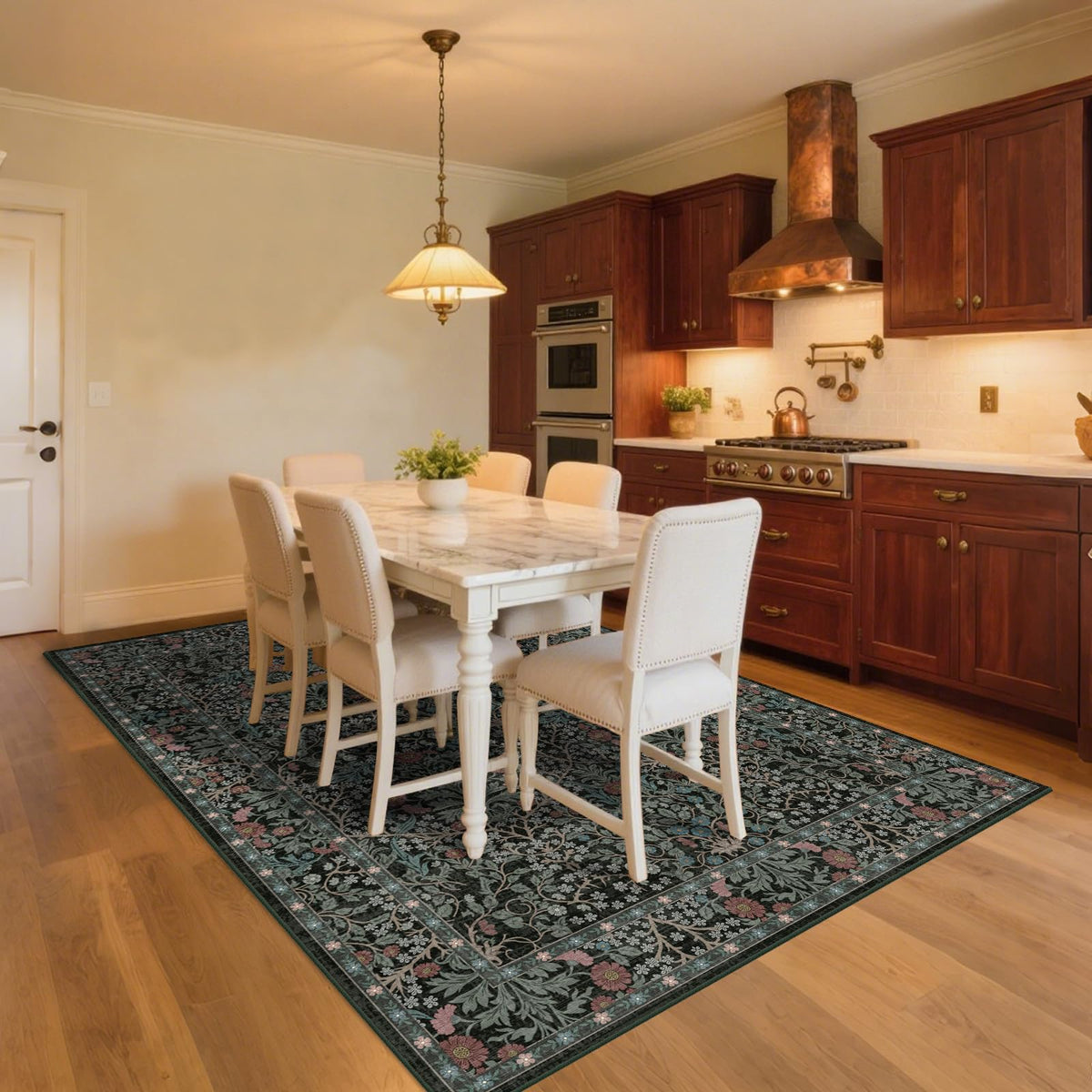 Shinefly dining room rug 8x10 designed for everyday meals and heavy traffic.