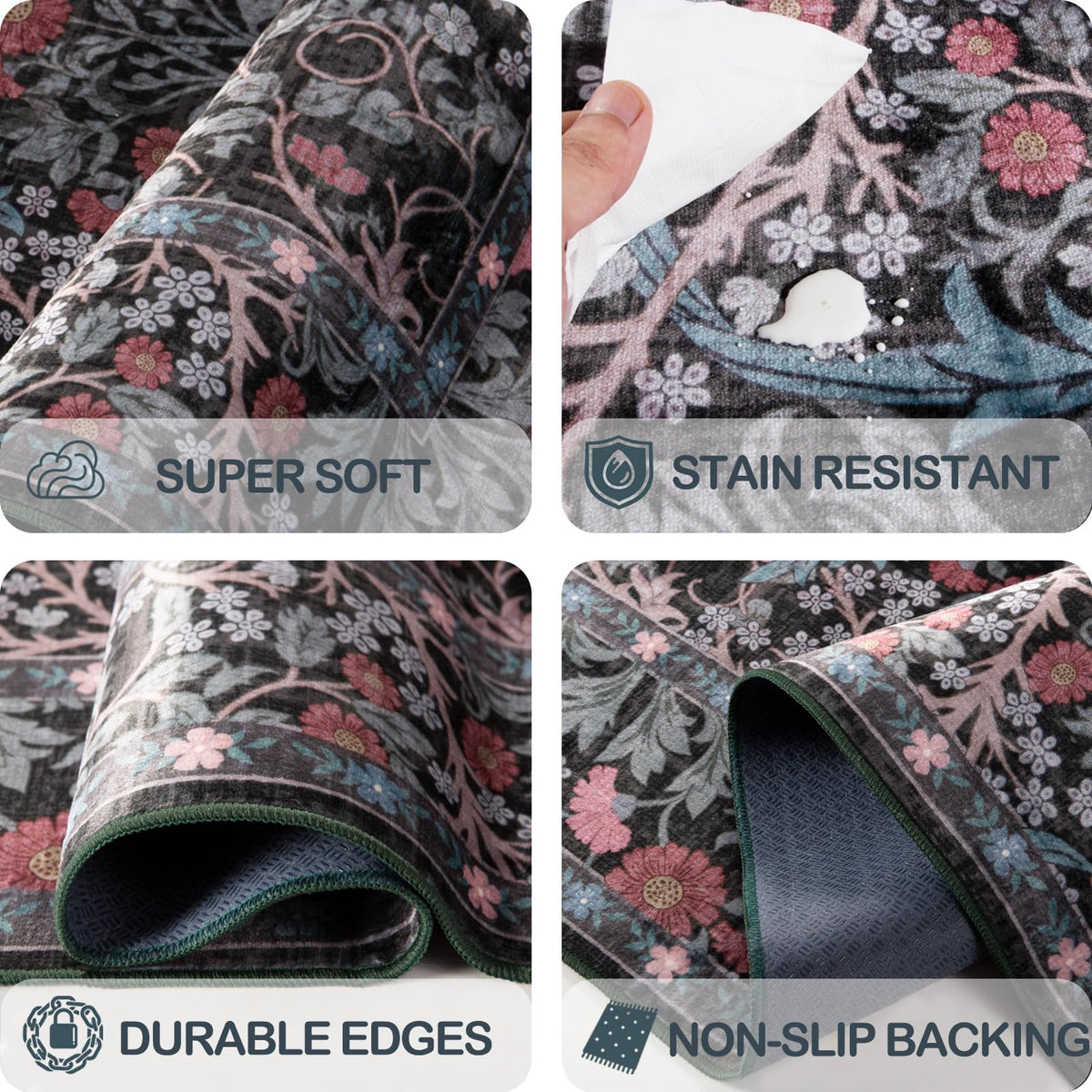 Shinefly kid-friendly rug stays soft for playtime and easy cleanup.