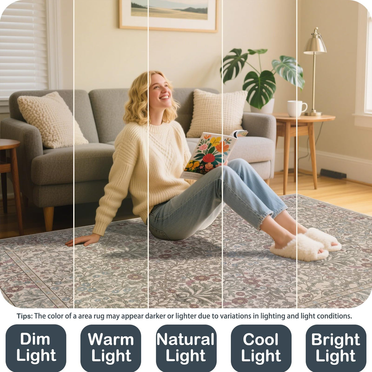 Shinefly machine-washable area rug eases quick cleanups for busy homes