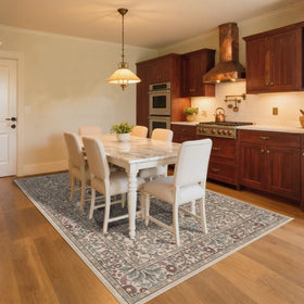 Shinefly non-slip backing rug prevents slips in busy rooms