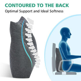 Shinnwa memory foam fill contours to your back for consistent support