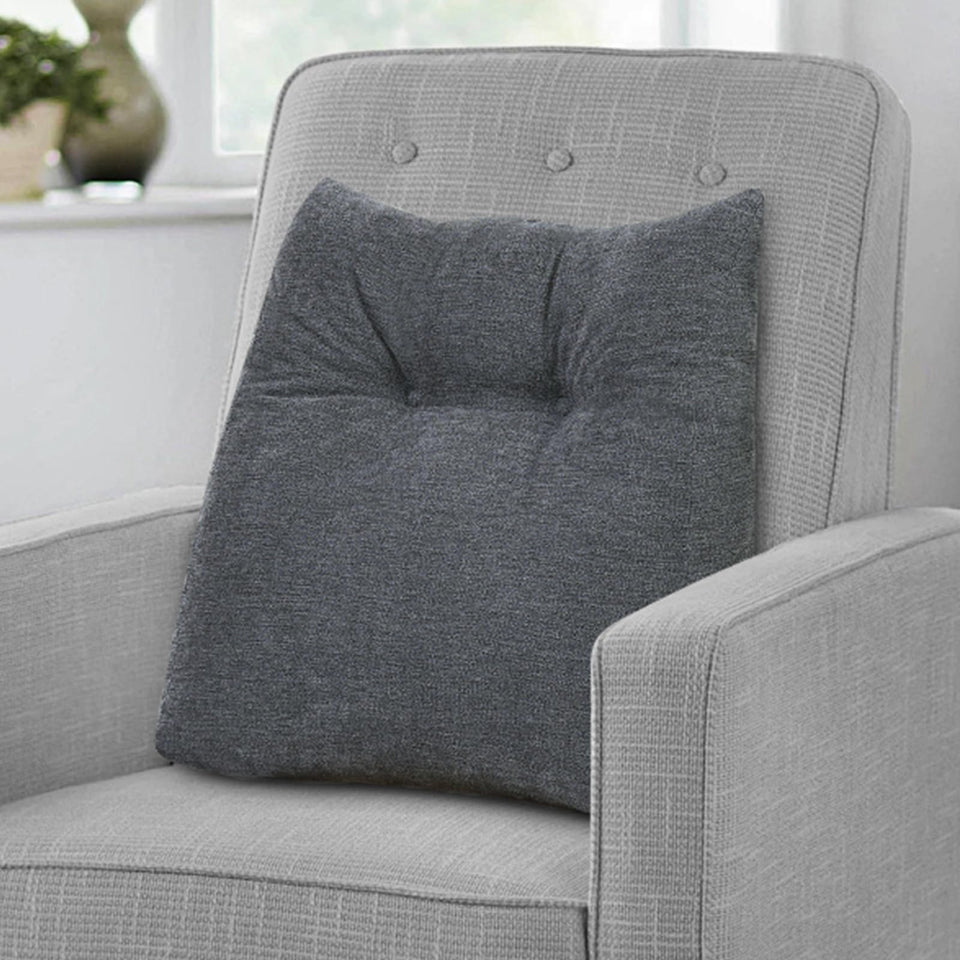 Shinnwa lumbar support pillow on office chair improves posture and comfort