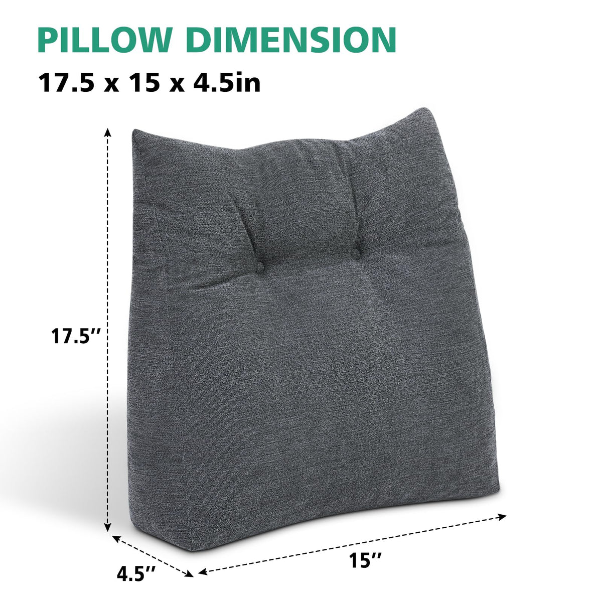 Shinnwa lumbar support pillow on a couch supports relaxed seating