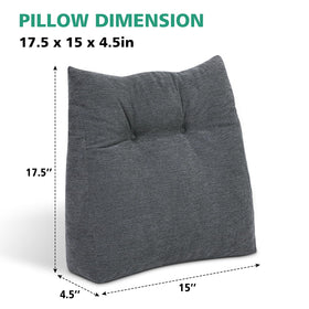 Shinnwa lumbar support pillow on a couch supports relaxed seating