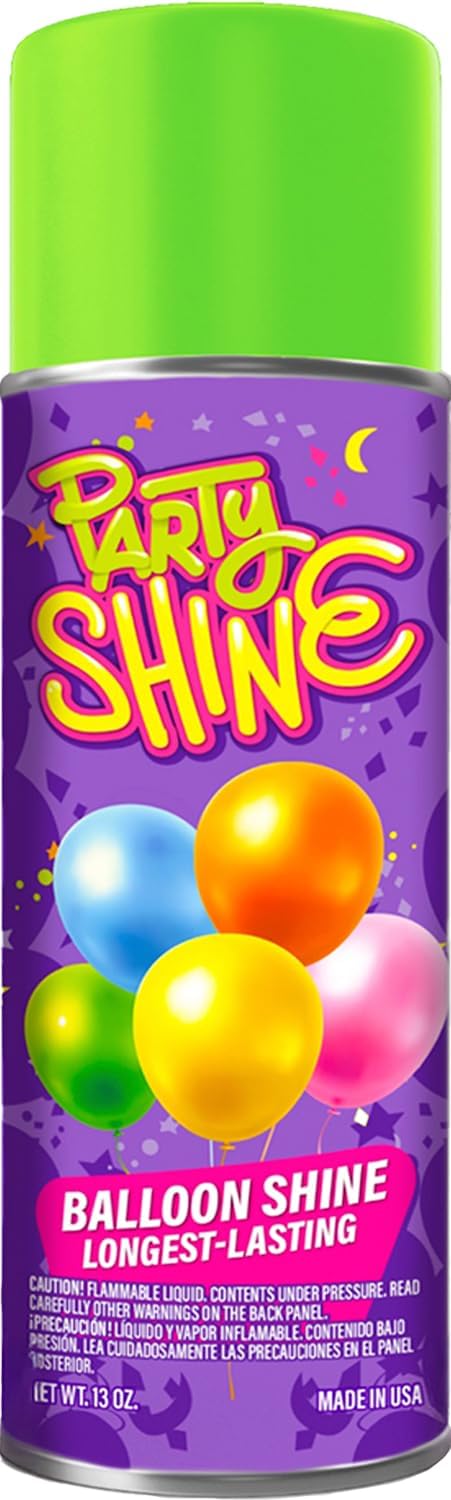 Shiny Fiesta Balloon Shine Spray applied for a glossy balloon finish