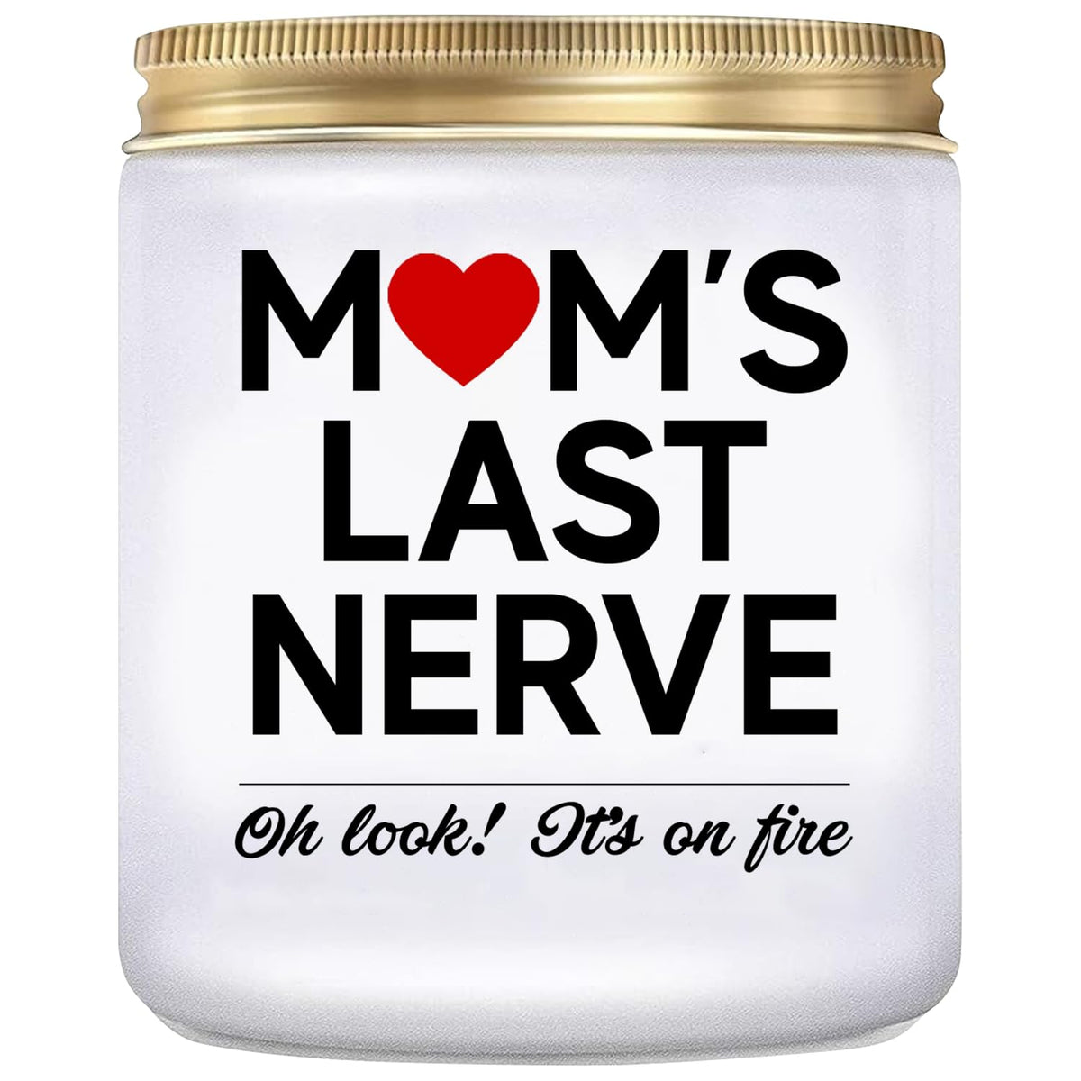 ShinyKT Mom's Last Nerve Candle label closeup for gift-ready presentation